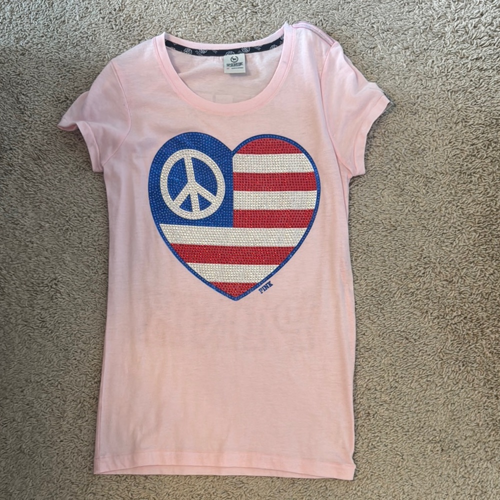 Pink Crystal Heart  T-Shirt